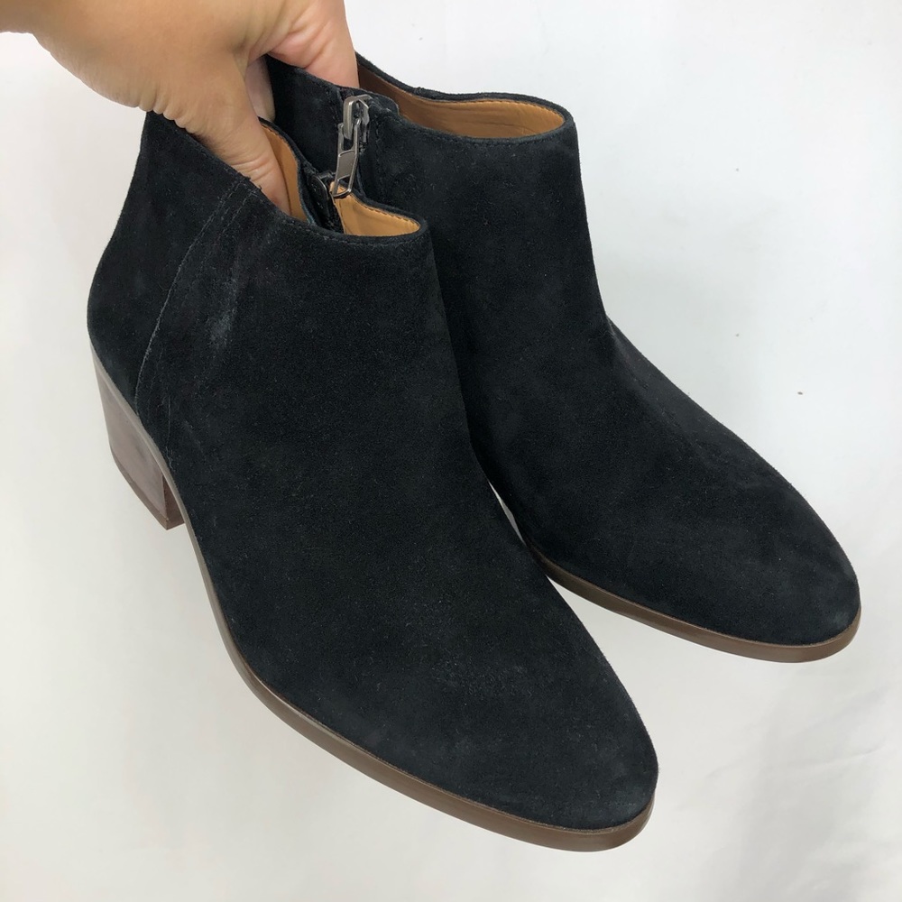 J. Crew Sawyer Suede Ankle Bootie in Black Sz 7.5